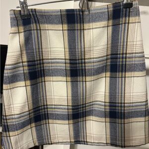 Francesca’s Blue Rain plaid mini skirt Size XS.
